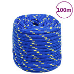 vidaXL Vrv za čoln moder 16 mm 500 m polipropilen