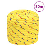 vidaXL Vrv za čoln rumena 18 mm 50 m polipropilen