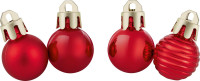 Božične kroglice Ø 2 cm plastika rdeče 30-delni set