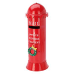 Božični poštni nabiralnik iz železa 19 cm x 53 cm rdeč