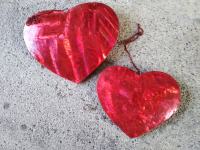 dekorativna srca iz kovine velikost 25 in 35 cm