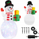 LED RGB napihljiv snežak 155cm + projektor in kompresor