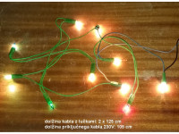 Lučke za božično drevesce, priklop na 230V