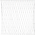 Mreža LED luči, 200 pisanih LED sijalk, zeleni kabel, 200 x 200 cm