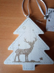 nov leseni božični obesek 11x12cm