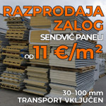 Poceni sendvič paneli 30–100 mm – razprodaja zaloge