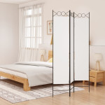 vidaXL Paravan 3-delni bel 120x200 cm blago
