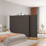 vidaXL Paravan 4-delni 698x180 cm rjavo blago