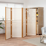 vidaXL Paravan 4-delni kremno bel 280x180 cm