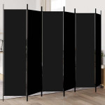 vidaXL Paravan 6-delni črn 300x200 cm blago