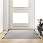 vidaXL Doormat Siva in črna 120 x 180 cm 100% poliamid