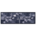 vidaXL Kuhinjska preproga pralna Coffee modra 60x180 cm