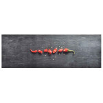 vidaXL Kuhinjska preproga pralna potisk feferona 45x150 cm