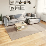 vidaXL Preproga s kratkimi vlakni mehka pralna peščena 200x280 cm