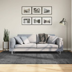 vidaXL Preproga OVIEDO s kratkimi vlakni antracit 160x230 cm
