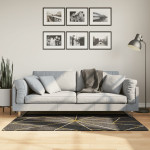 vidaXL Preproga pralna črna in zlata 80x150 cm