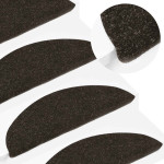 vidaXL Preproge za stopnice samolepilne 10 kosov antracit 56x17x3 cm
