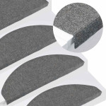 vidaXL Samolepilne preproge za stopnice 15 kosov 65x22,5x3,5 cm sive