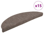 vidaXL Preproge za stopnice, samolepilne, 15 kosov, 65 x 21 x 4 cm, be