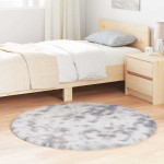 vidaXL Visoka košata preproga NAVARRA srebrno siva 120x120cm poliester