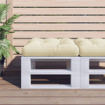 vidaXL Blazina za palete krem 58x58x10 cm blago