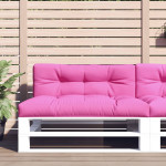 vidaXL Blazina za palete roza 120x40x12 cm blago