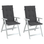vidaXL Blazina za stol 2 kosa melanž antracit 120x50x4 cm blago