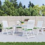 vidaXL Blazina za stol 4 kosi vzorec z listi 40x40x7 cm blago