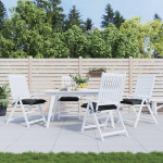 vidaXL Blazine za stole 4 kosi črne 40x40x7 cm oxford tkanina