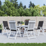 vidaXL Blazine za vrtne stole 6 kosov črne 120x50x3 cm blago