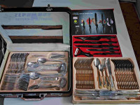 JEDILNI PRIBOR ZA 12 OSEB 60 delni + 12 kosov ter NOŽI 2 seta - marmor