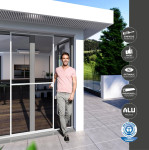 Windhager Drsna vrata z mrežo proti mrčesu Expert bela 120 cm x 240 cm