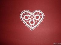 klekljana čipka - srček
