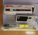 Komplet pisala Rotring in peresa Redis