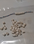 keramične votlice perle za ogrlico, kolavdre školjke