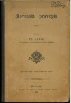 Slovenski pravopis / sestavil Fr. Levec TRDA VEZAVA