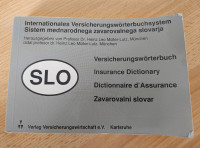Zavarovalni slovar (redek), nemško, angleško, francosko, slovenski
