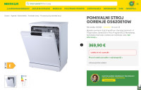 GORENJE POMIVALNI STROJ NERABLJEN