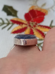 Srebrn prstan lapis lazuli 925