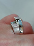 Masivni srebrn prstan 925 bisernica