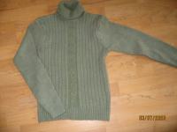 Nov zelen, volnen, ženski pulover št.38