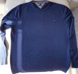 Moški pulover, majica Tommy Hilfiger št. XL, temno modra,bombaž kašmir