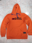 oranžni hoodi pulover Diesel