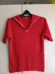 ALMIRA  VTG RDEČ FINO PLETEN PULOVER M/L