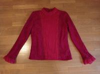 Rdeč pulover z okraski vel. M/38