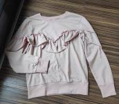 Roza pulover z volančkom S/M