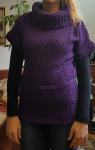 Vijolični puli pulover