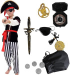 Gusar, pirat, kostum, 4-6 let