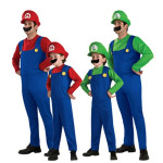 PUSTNI KOSTUM " SUPER MARIO & LUIGI "-kombinezon,kapa,brki,rokavice
