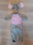 Otroški pustni kostum slonček slon 6 - 12 mesecev